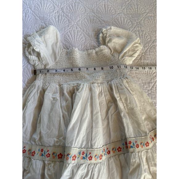 Rachel Zoe Mommy SZ 12 And Me SZ 8 White Smocked Tiered Maxi Dress - Picture 16 of 16
